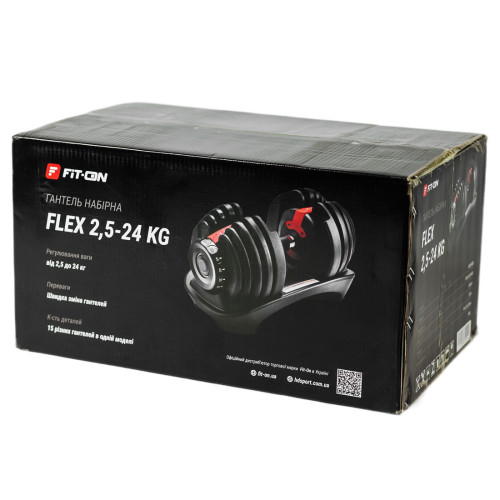 Гантель  Fit-On Flex 2.5-24кг набірна - фото №4
